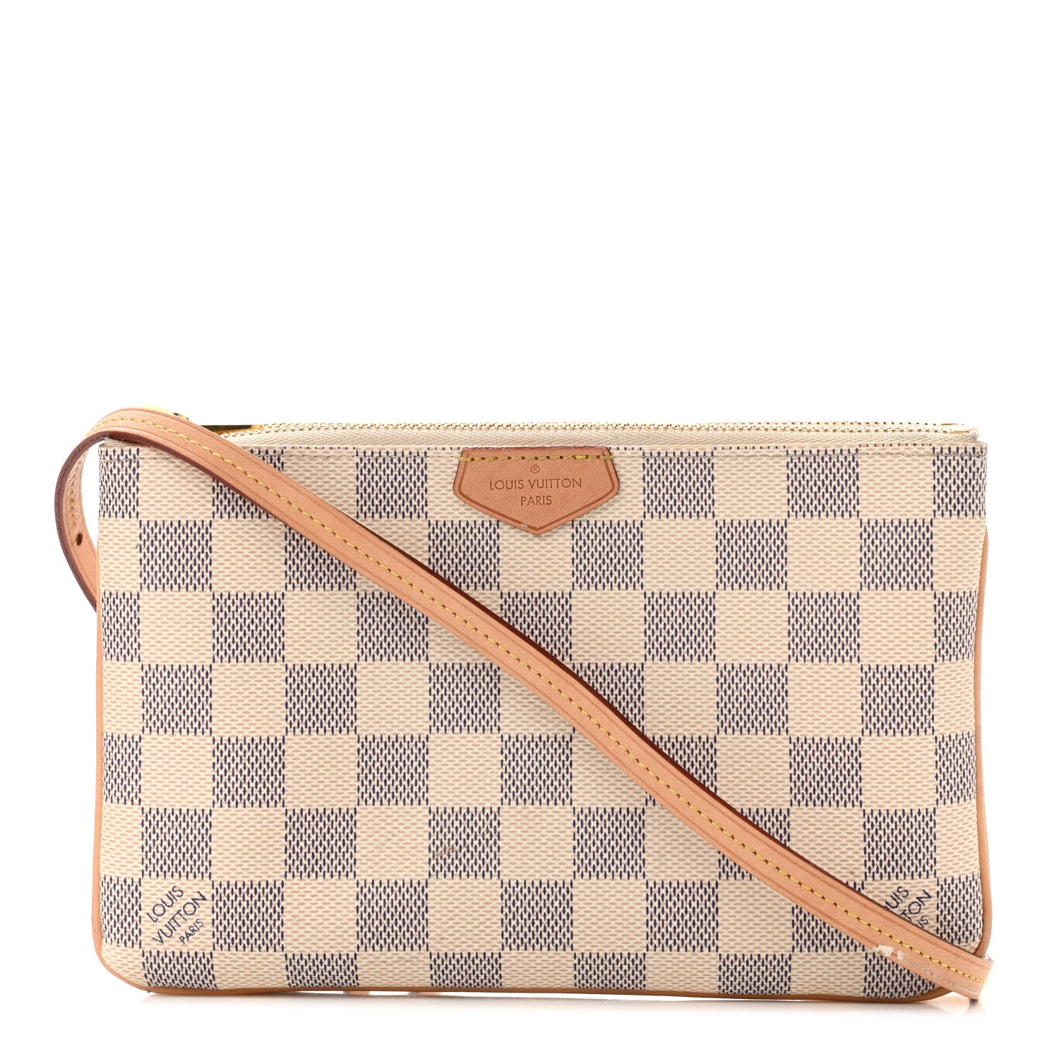 Louis Vuitton Damier Azur Double Zip Pochette 1 of 12