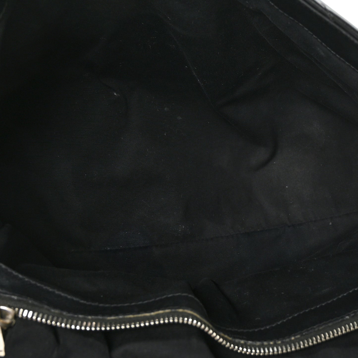 Calfskin Y Quilted Monogram Large Loulou Chain Satchel Black