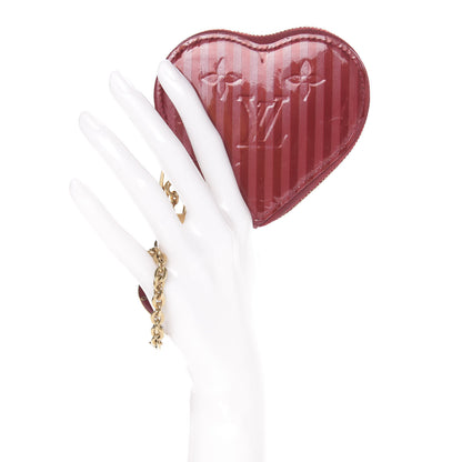 Louis Vuitton Vernis Rayures Coeur Heart Coin Purse Pomme D'Amour 4 of 12