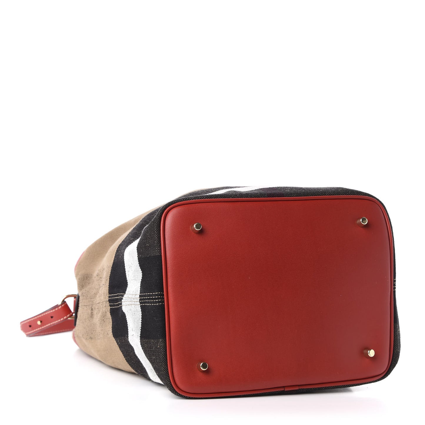 Canvas Mega Check Medium Ashby Hobo Cadmium Red
