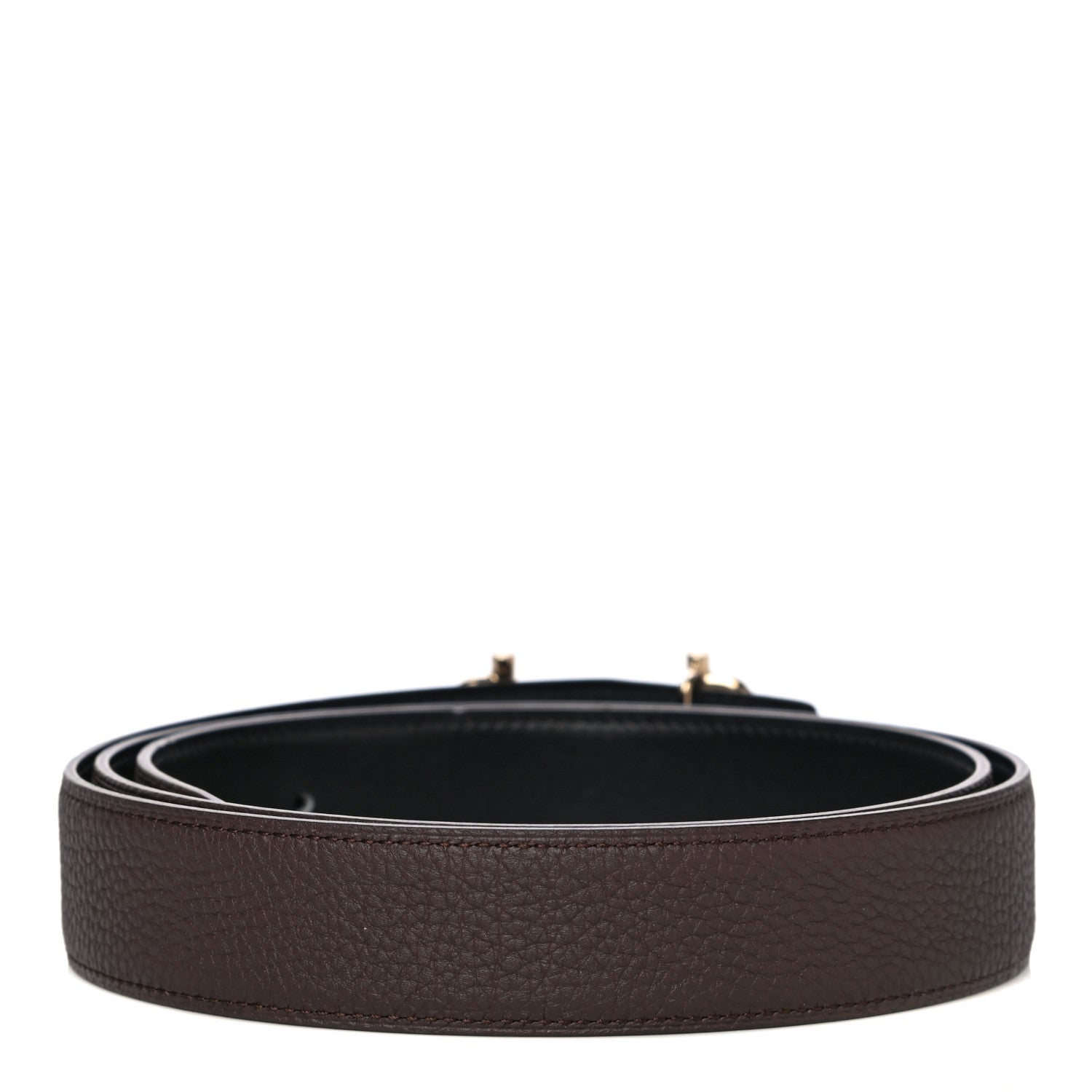 Hermes Togo Swift 32mm Gamma Belt 105 Chocolate Black 3 of 8