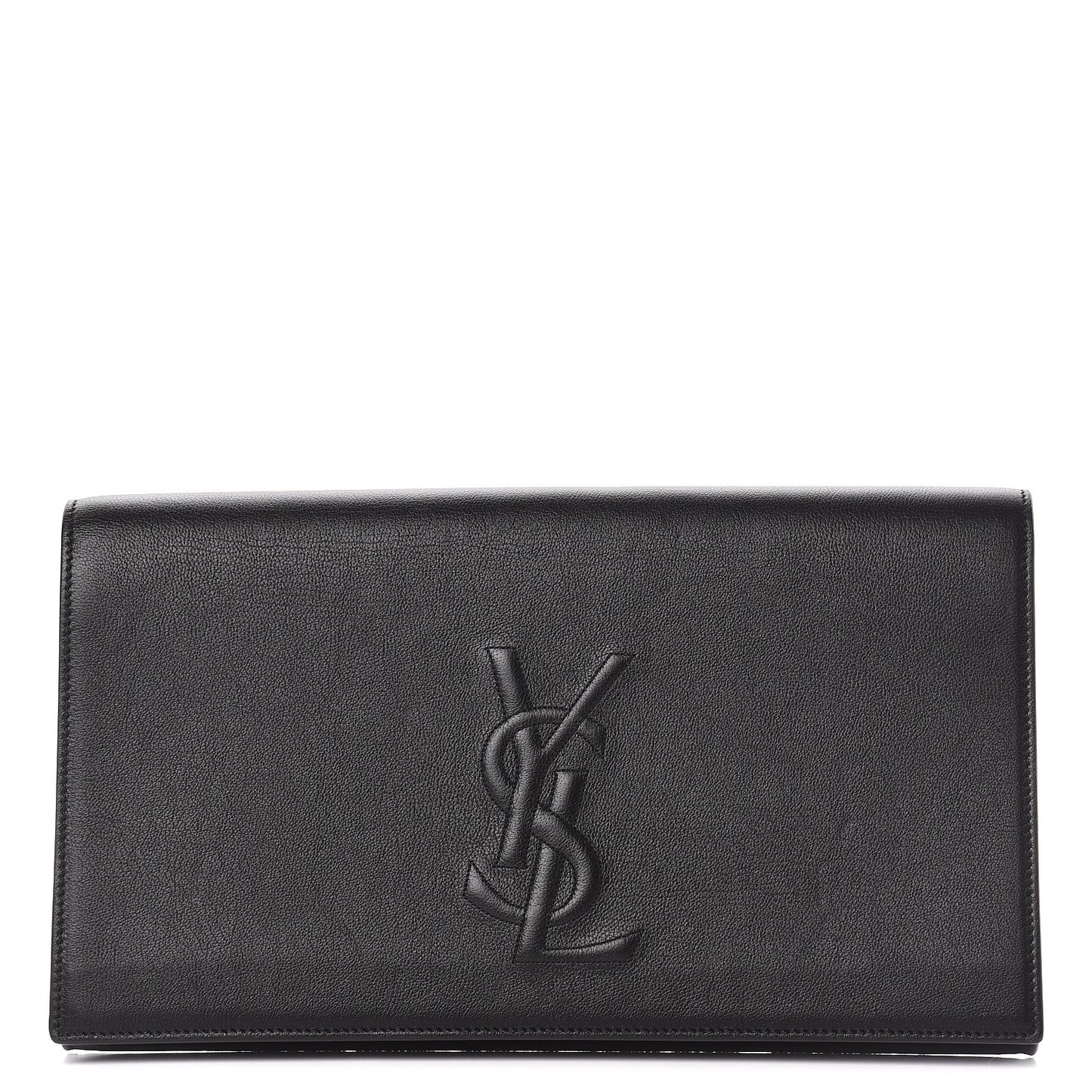 Calfskin Monogram Large Belle De Jour Clutch Black