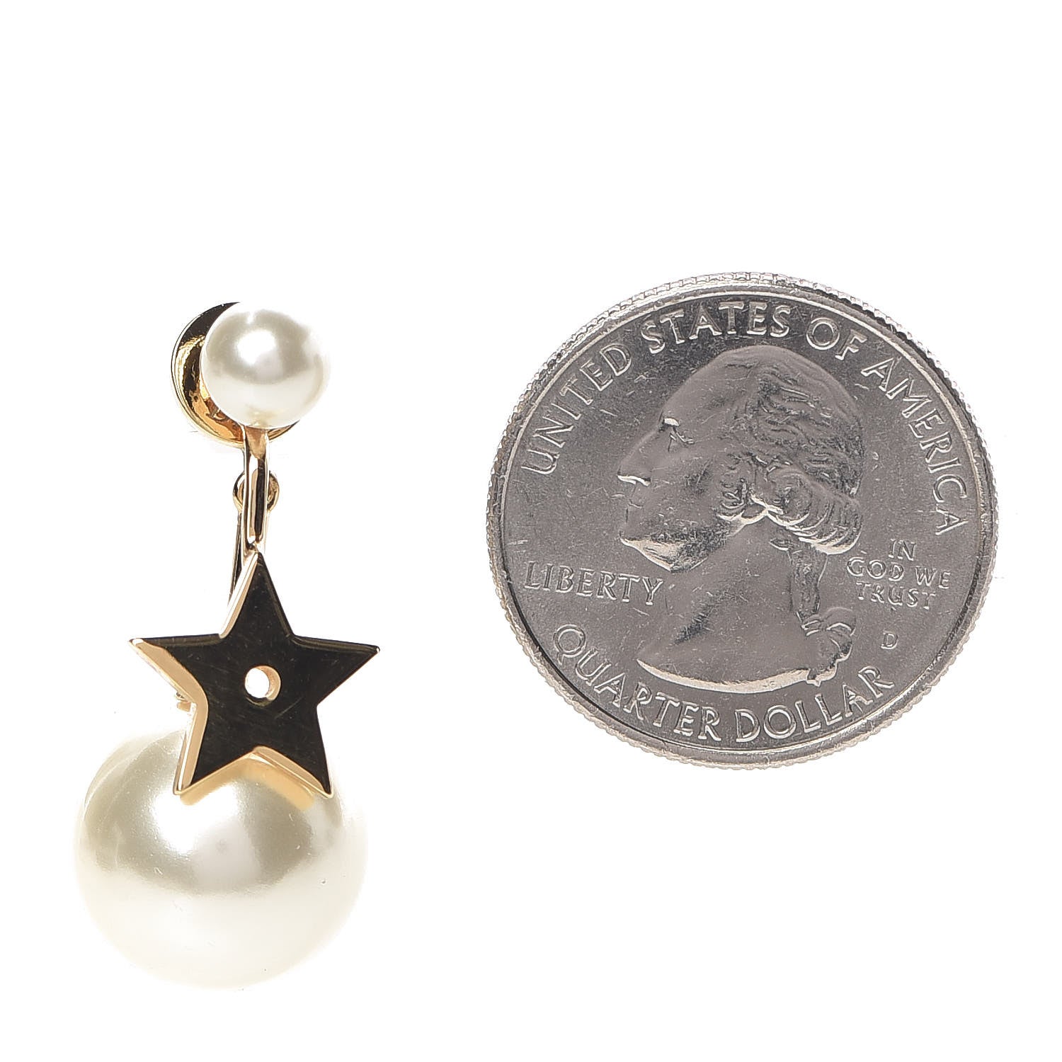 Christian Dior Pearl My ABCDior Tribales Etoile Earring Gold 2 of 4