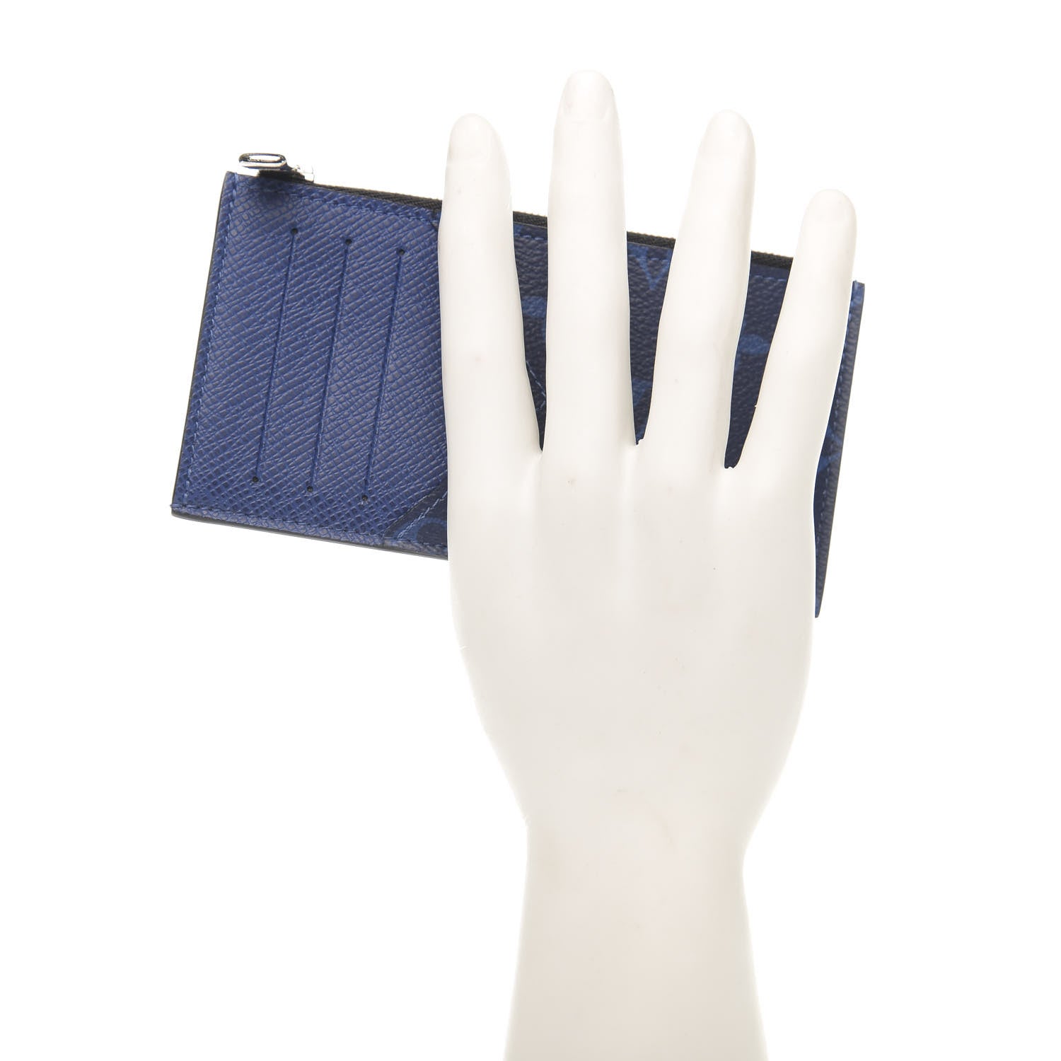 Louis Vuitton Monogram Taiga Coin Card Holder Cobalt 2 of 6