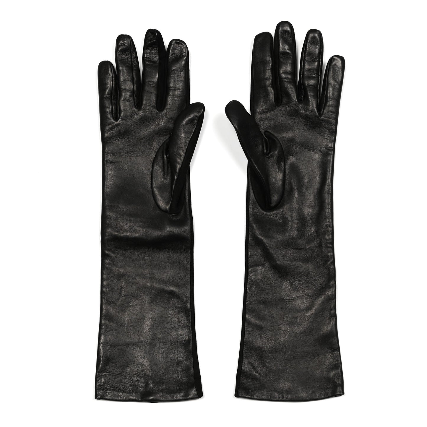 Suede Lambskin Gloves 8.5 Black