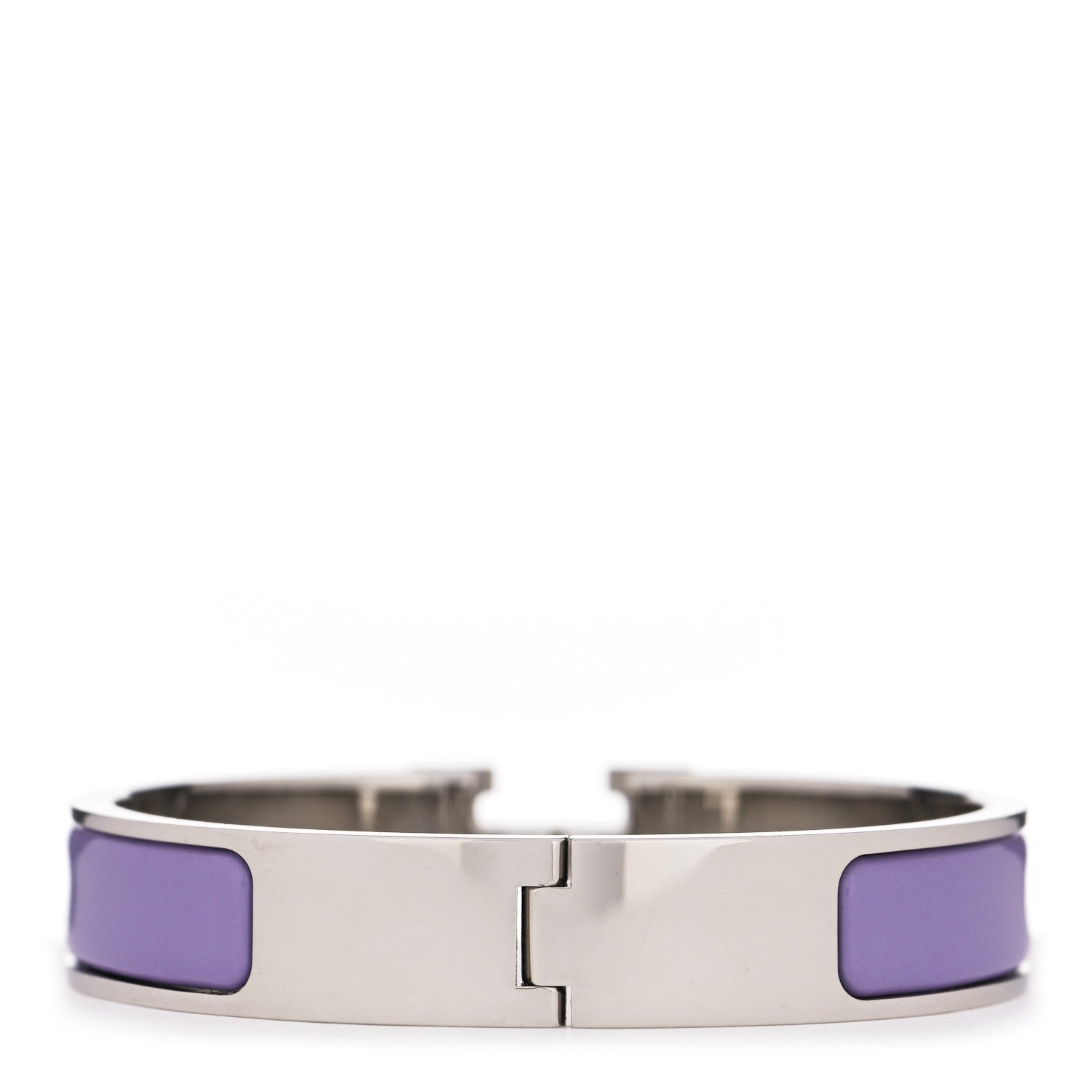 Hermes Enamel Narrow Clic Clac H Bracelet PM Parme 2 of 4