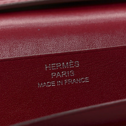 Hermes Tadelakt Bearn Gusset Wallet Rouge Vif 6 of 8