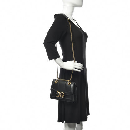 Dolce & Gabbana Smooth Calfskin Small DG Amore Envelope Bag Black 2 of 9