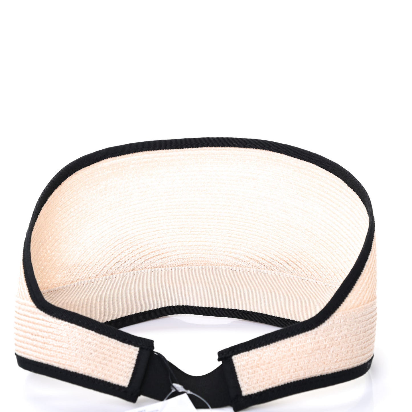 Straw Grosgrain Visor M Beige Black