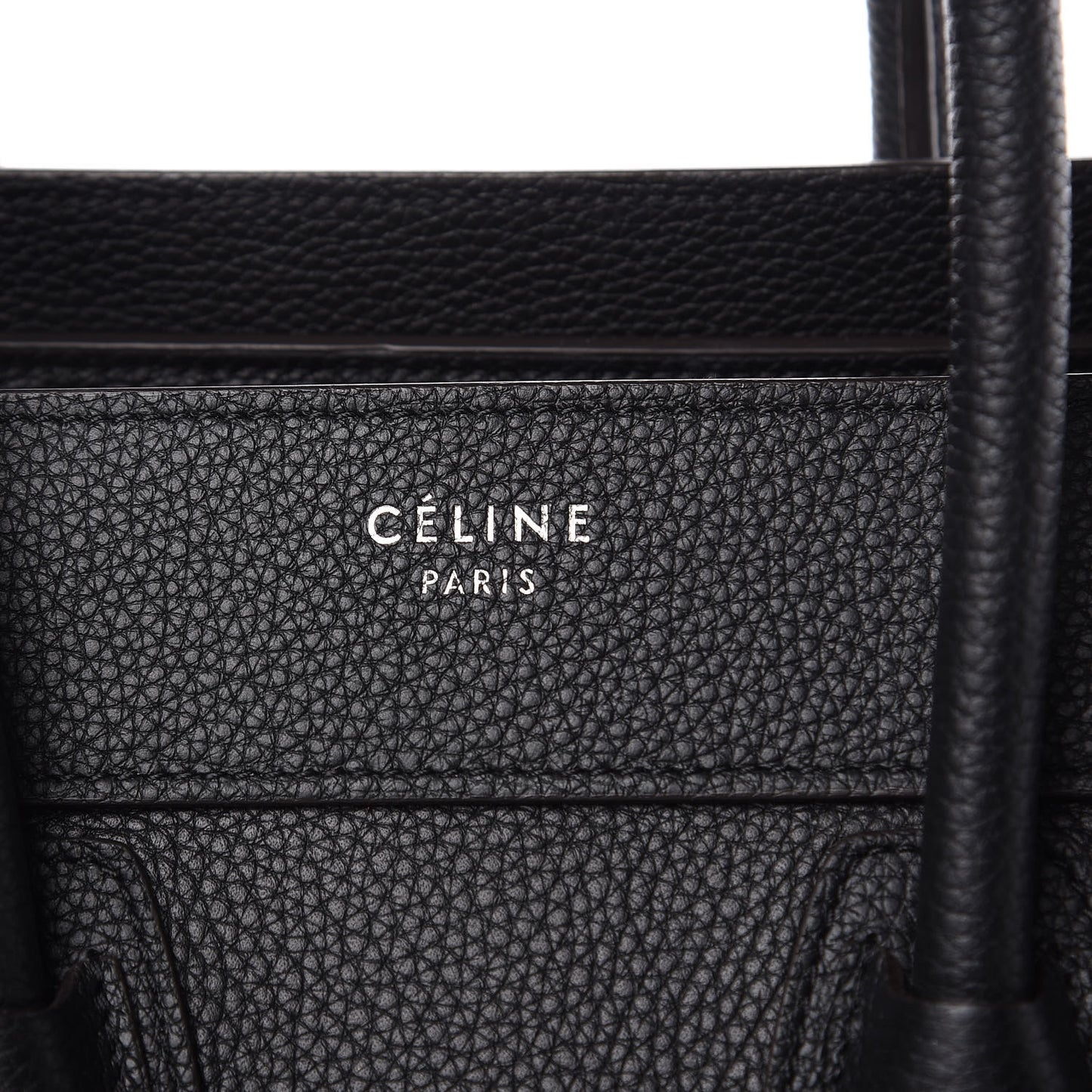 Drummed Calfskin Micro Luggage Black