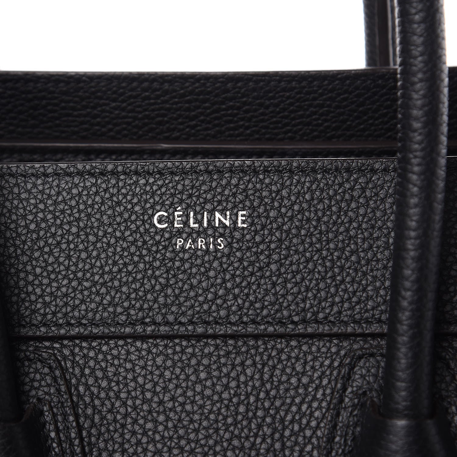 Celine Drummed Calfskin Micro Luggage Black 7 of 11