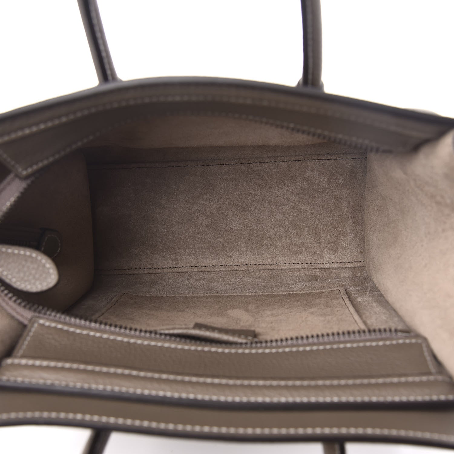 Celine Drummed Calfskin Nano Luggage Souris 5 of 10