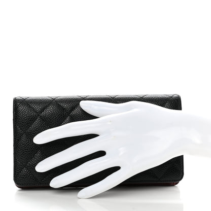 Chanel Caviar Quilted Yen Wallet Black 2 of 11