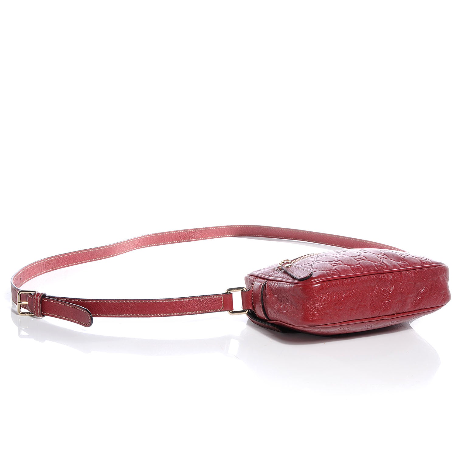 Gucci Guccissima Small Shoulder Bag Red 4 of 9