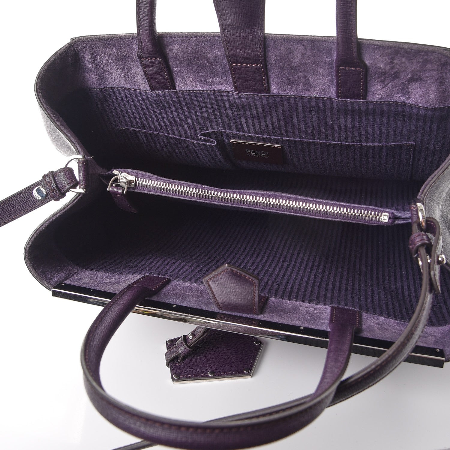 Fendi Vitello Elite Regular 2Jours Tote Ametista 5 of 11