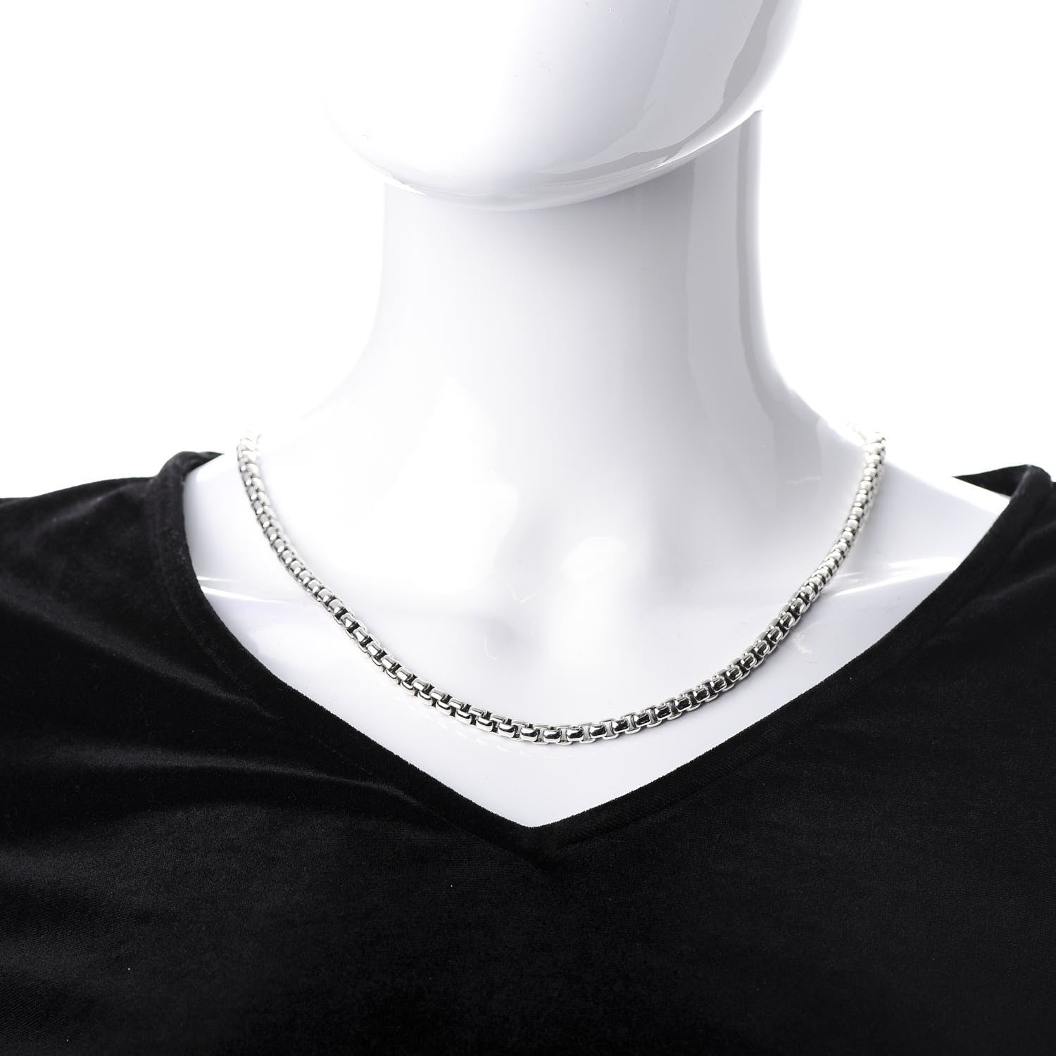 David Yurman Sterling Silver 4.8mm Box Chain Necklace 20" 2 of 4