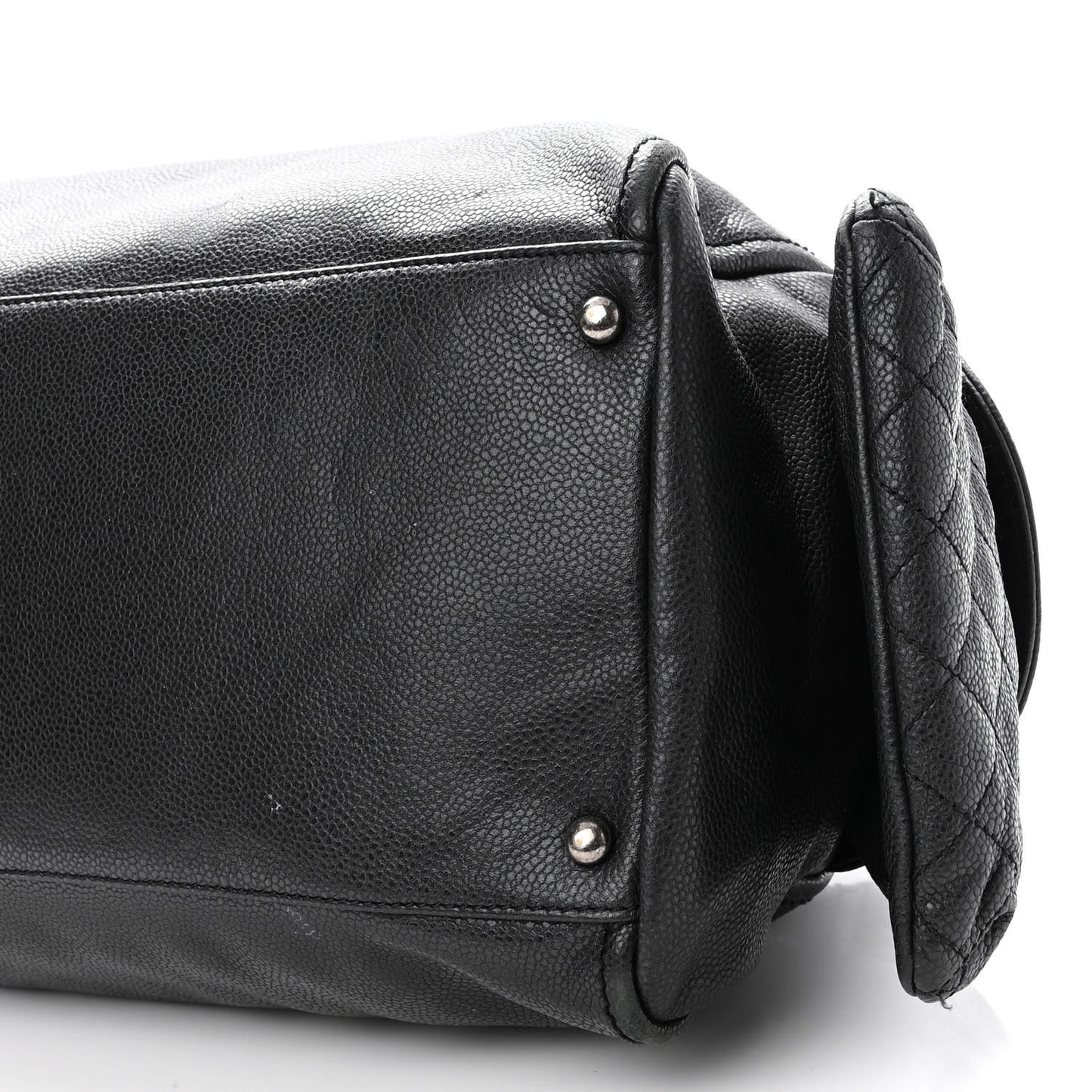 Glazed Caviar Coco Rider Bowling Bag Black