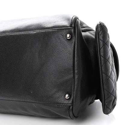 Chanel Glazed Caviar Coco Rider Bowling Bag Black 9 of 12