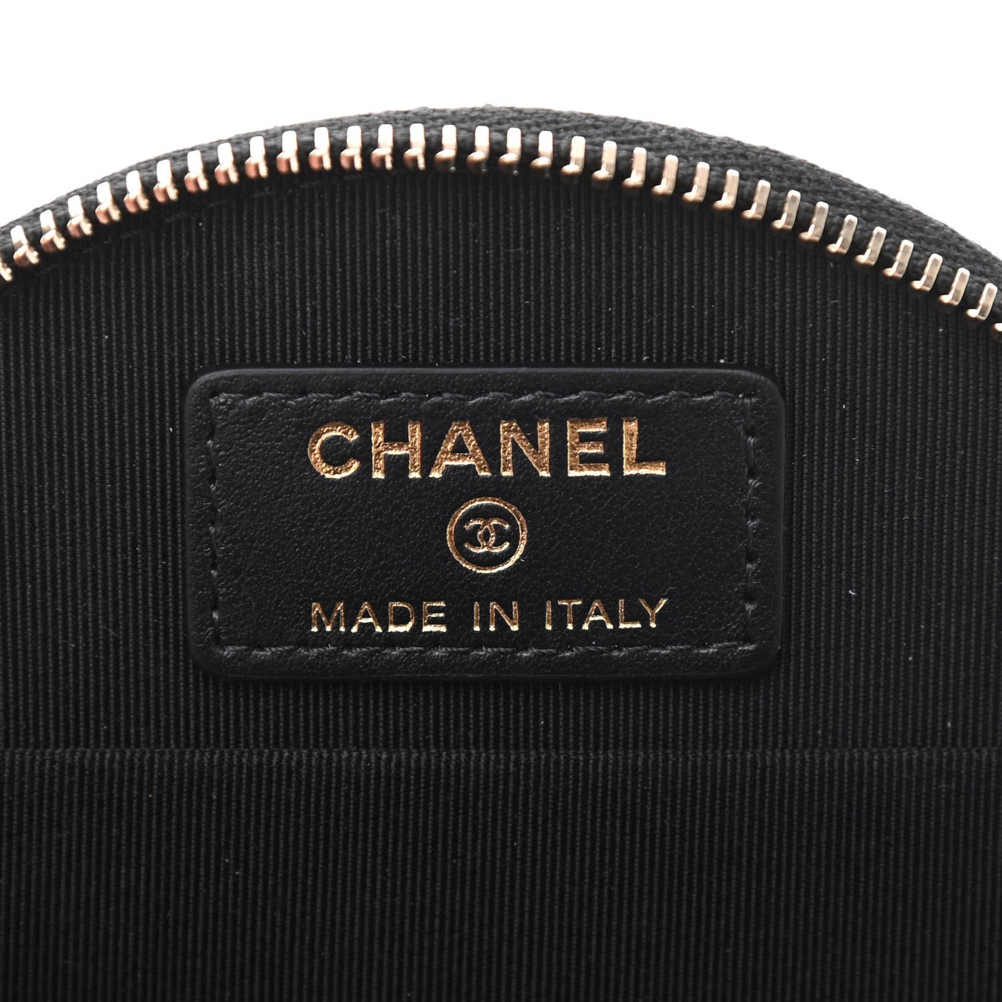 Caviar Quilted Round Handle With Care Vanity With Chain Black