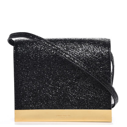 Saint Laurent Metallic Crackled Calfskin Shoulder Bag Black 1 of 7