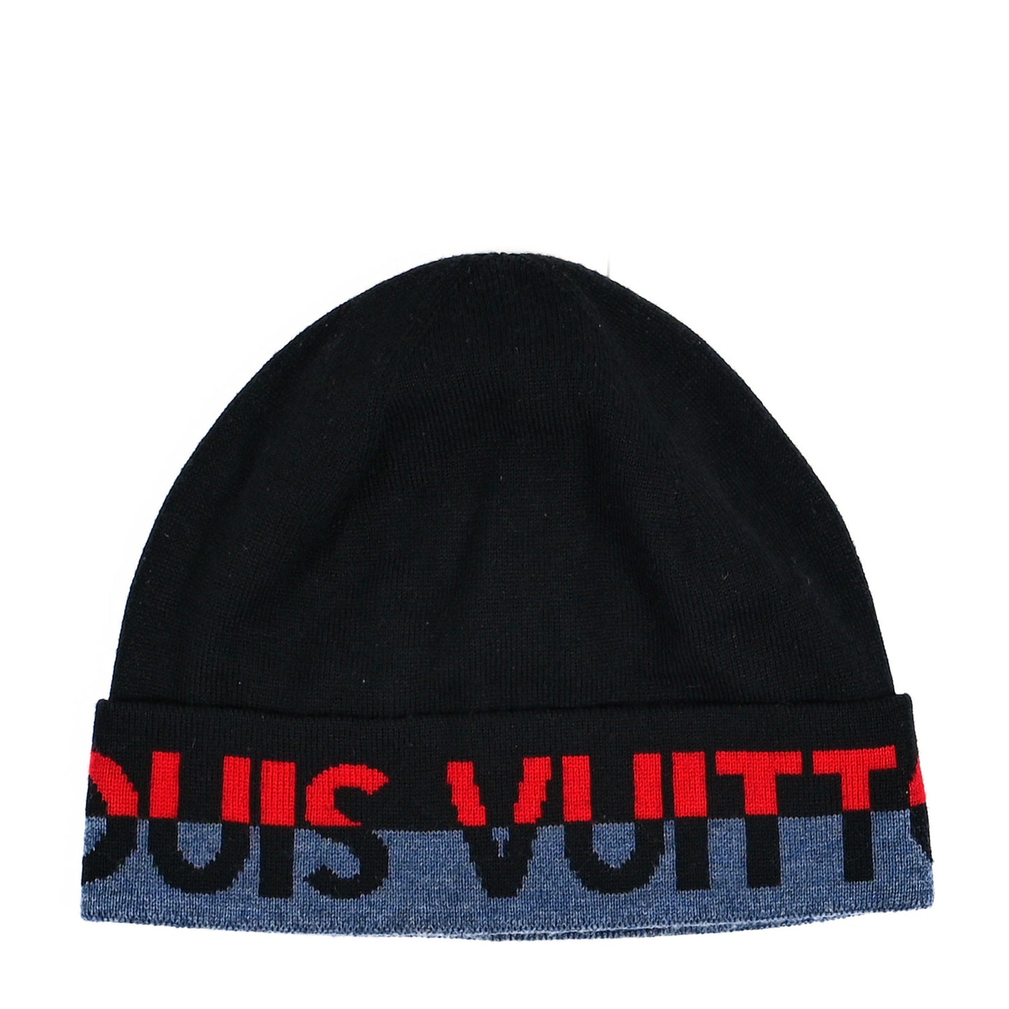 Wool Horizon Beanie Hat Rouge Blue