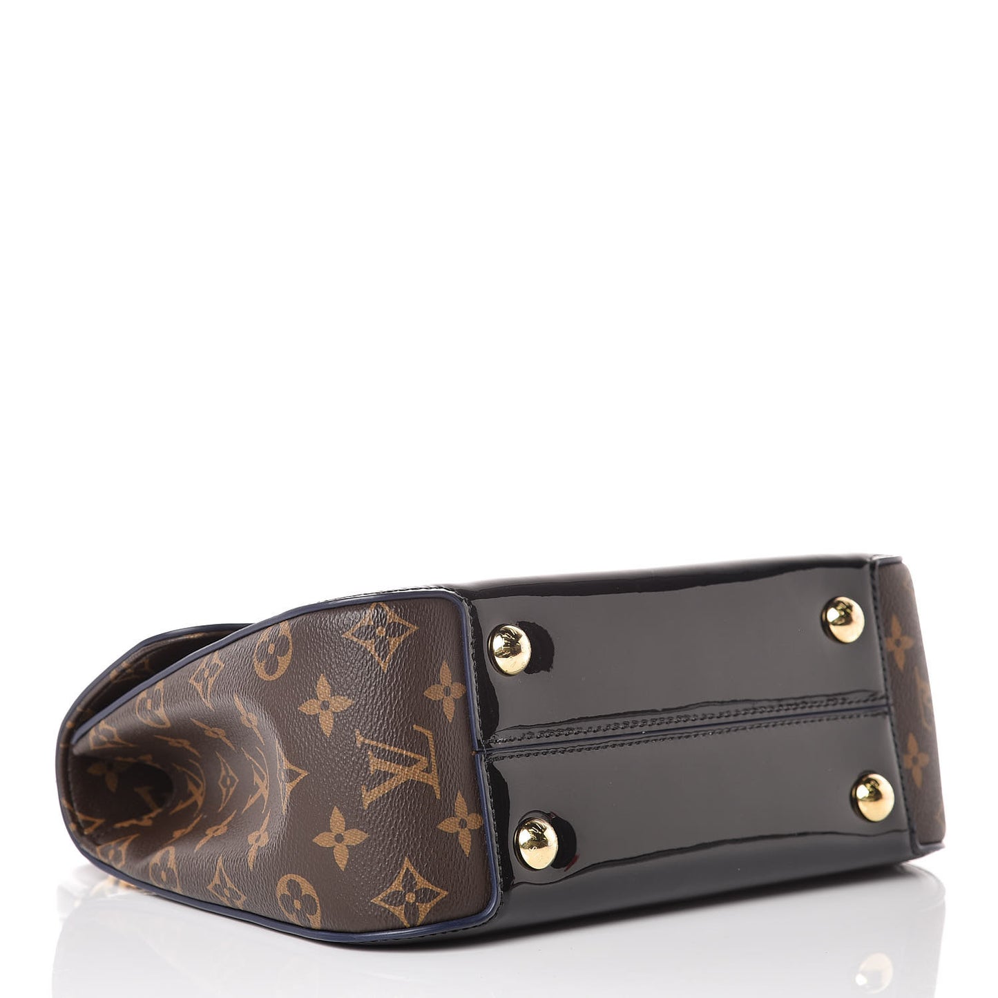 Patent Calfskin Monogram Cherrywood PM Black
