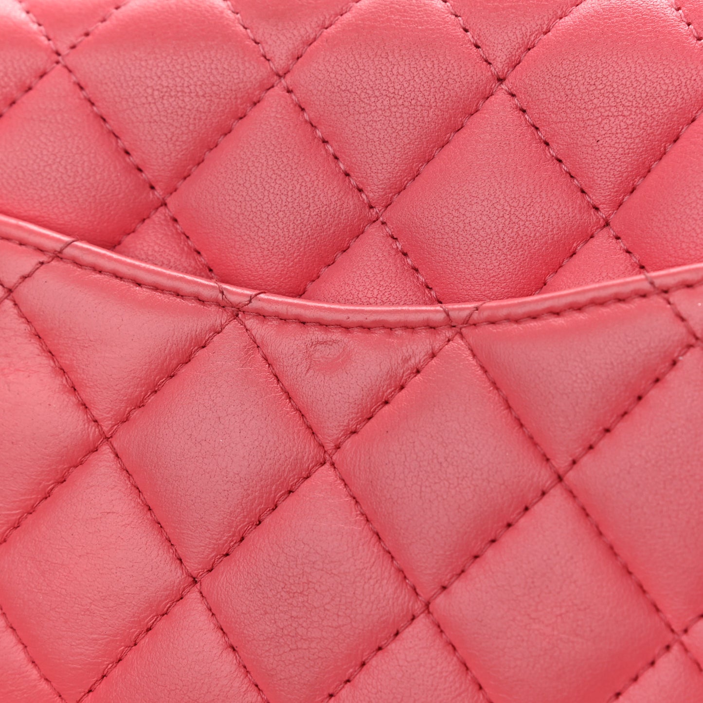 Lambskin Quilted Mini Square Flap Pink