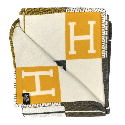 Hermes Wool Cashmere Avalon III Blanket Gris Soleil 2 of 4