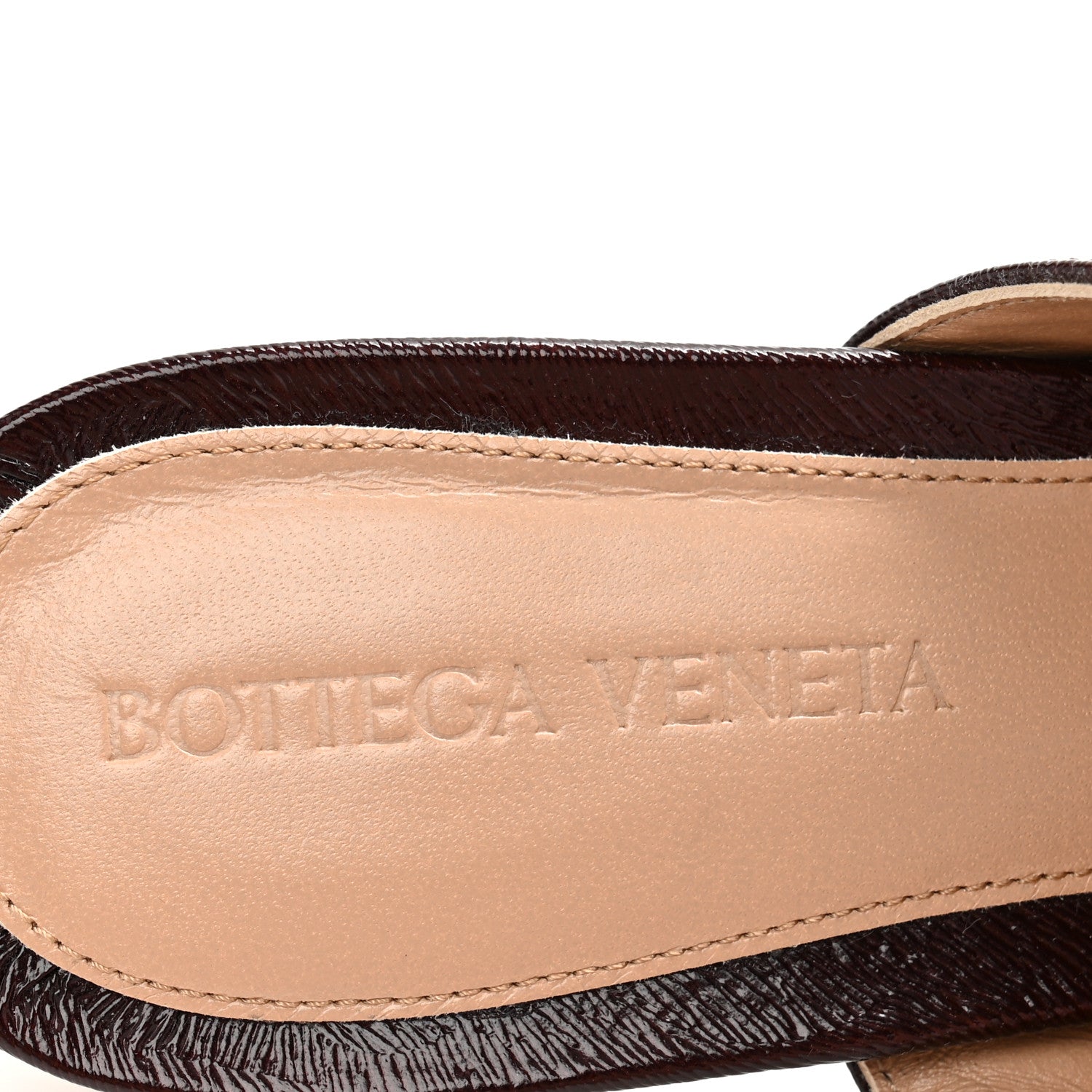 Bottega Veneta Lambskin Stretch Lounge Sandals 37 Wine 8 of 9