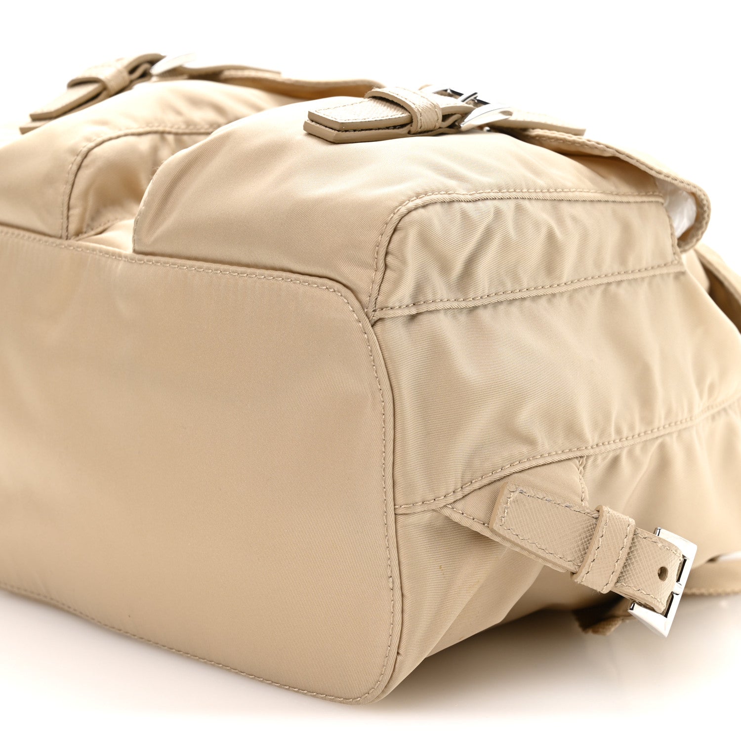 Prada Re-Nylon Saffiano Small Backpack Desert Beige 10 of 11