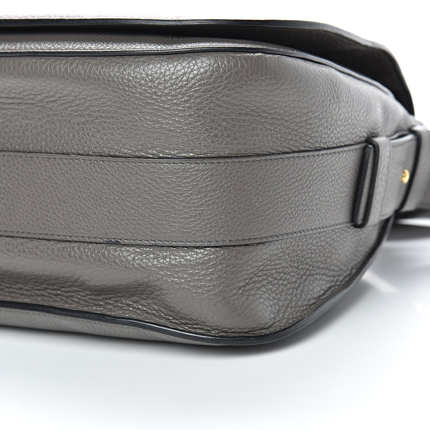 Tom Ford Grained Calfskin Soft Jennifer Saddle Bag Graphite 8 of 14