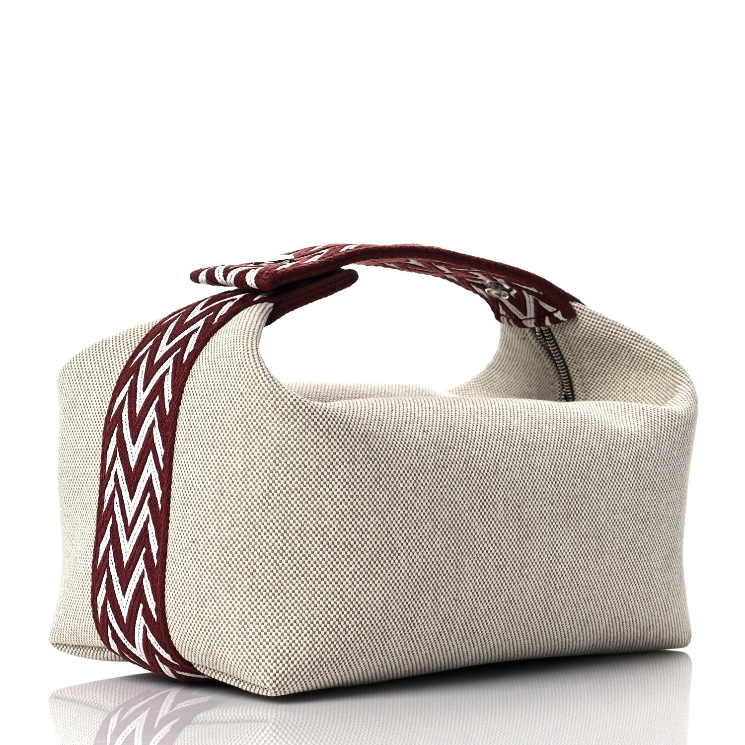 Hermes Canvas Small Bride-A-Brac Natural Rouge H 3 of 9