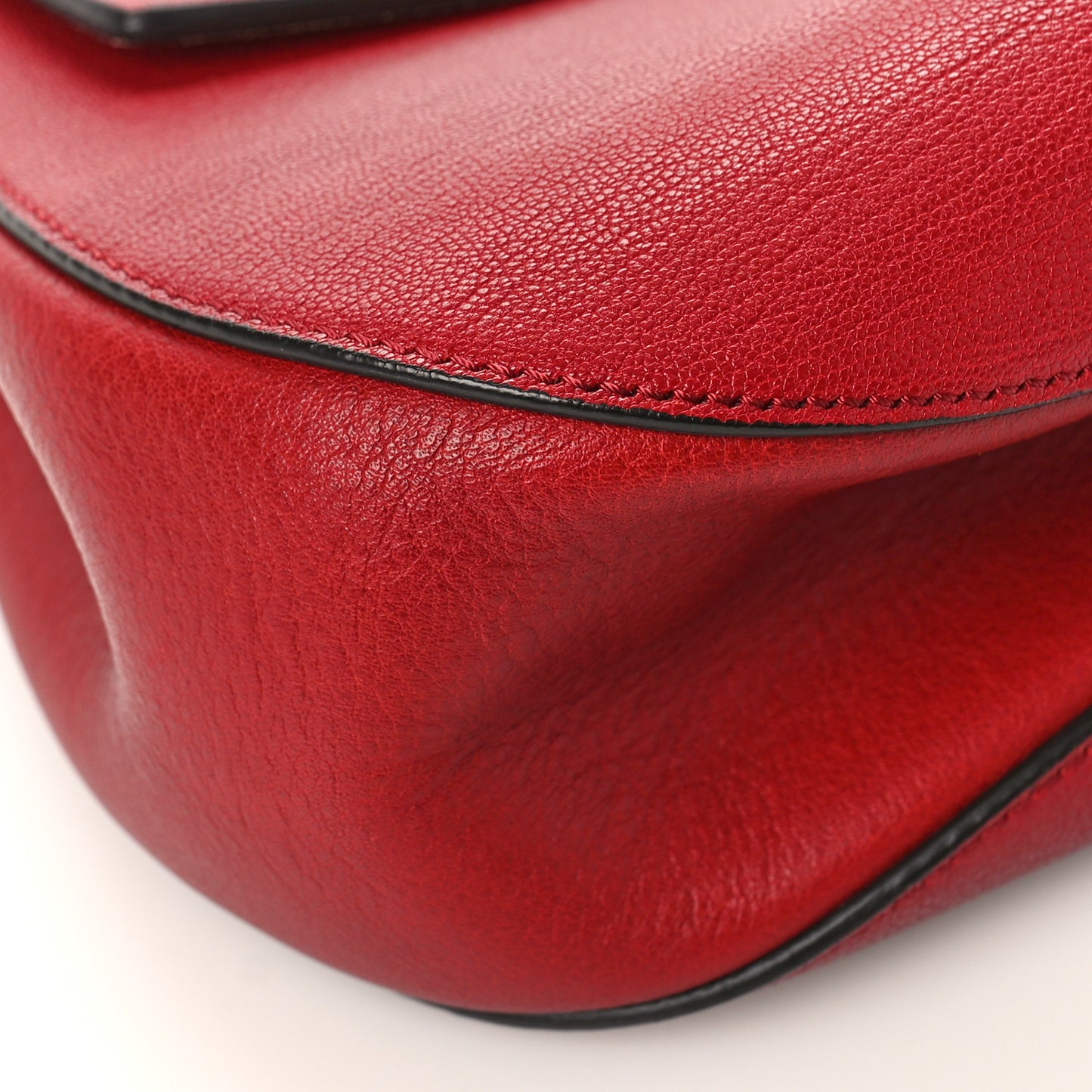 Goatskin Drew Shoulder Bag Red