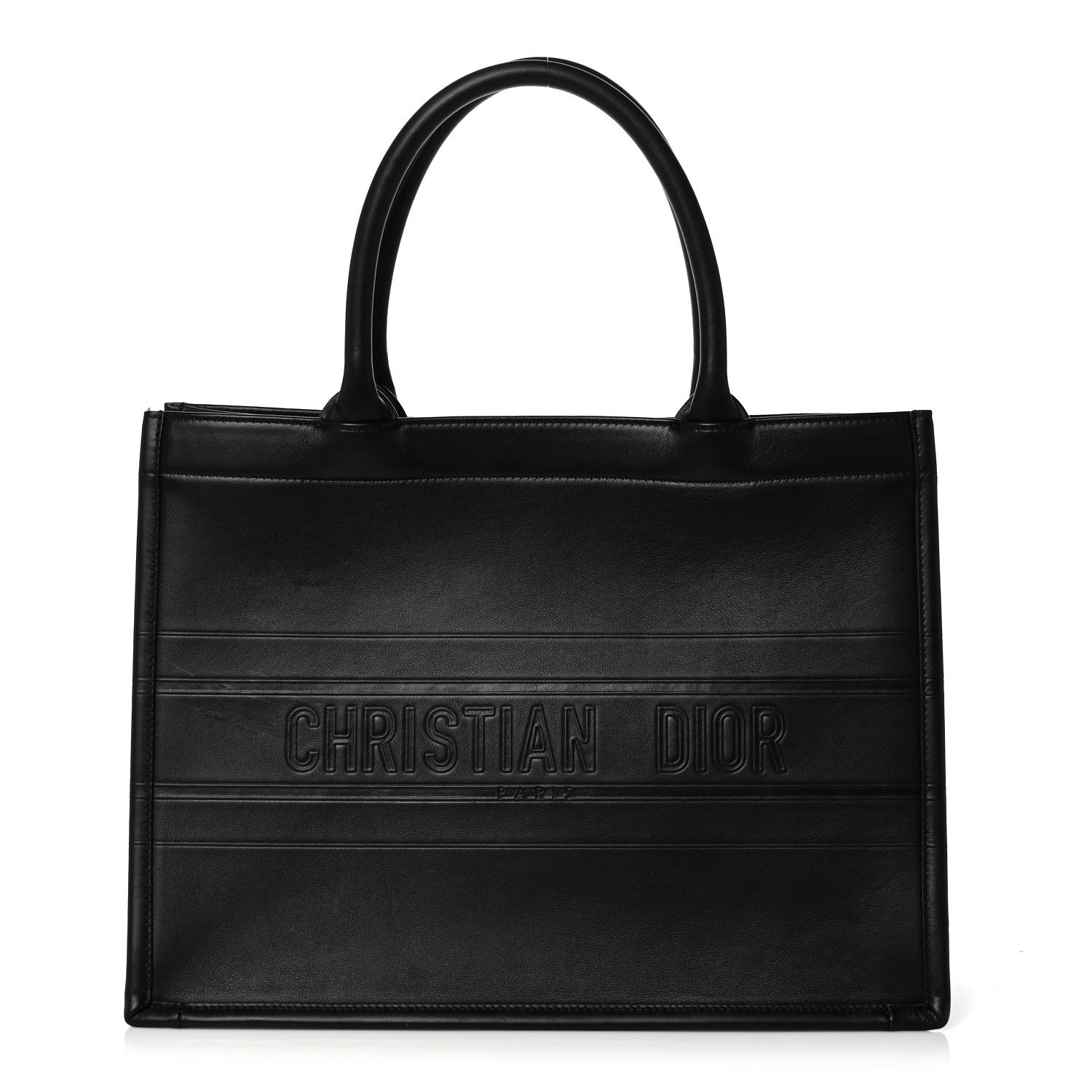 Christian Dior Calfskin Embossed Medium Book Tote Black 1 of 13