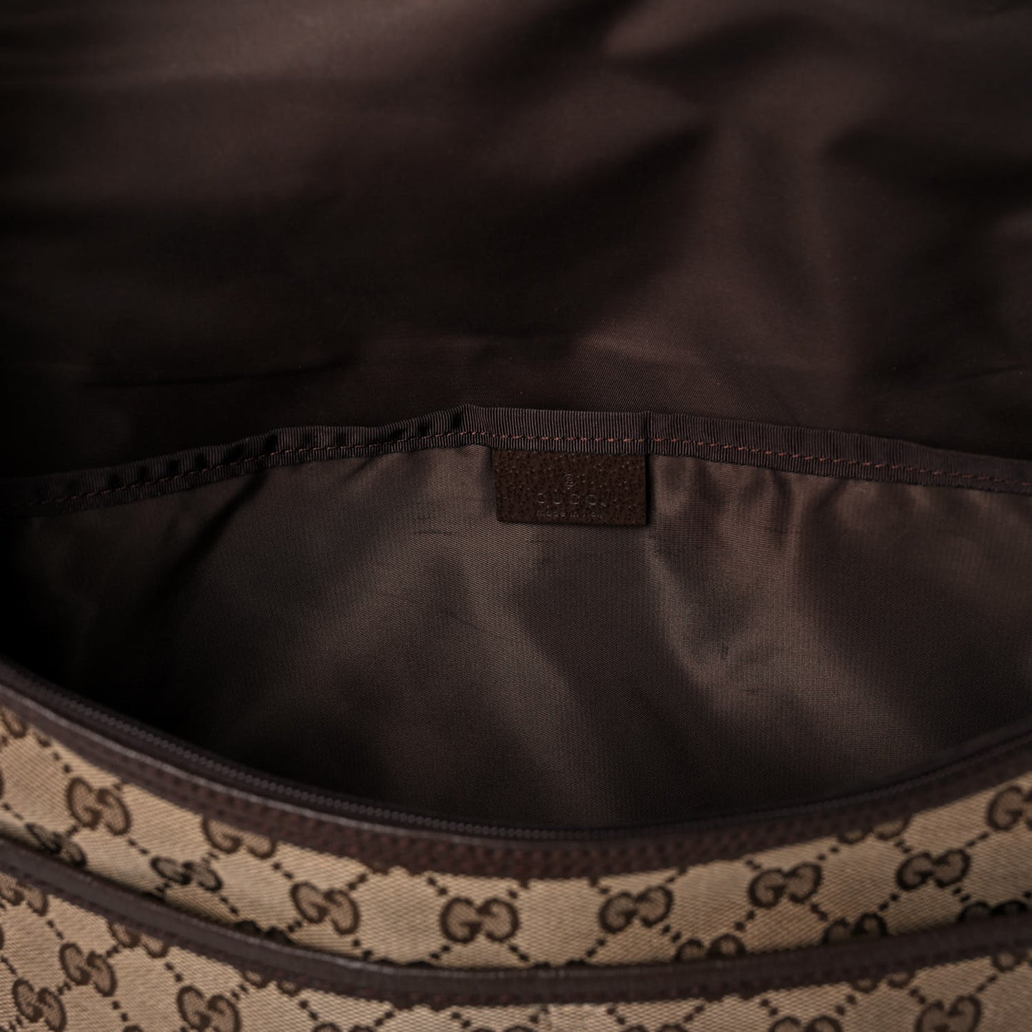 Monogram Natural Pigskin Large Diaper Bag Beige Ebony Cocoa Dark Chocolate