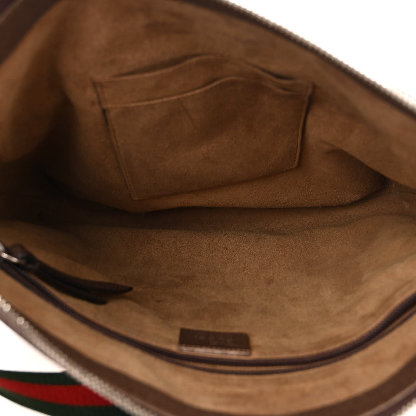 GG Supreme Monogram Tian Web Medium Flat Messenger Beige Multicolor New Acero