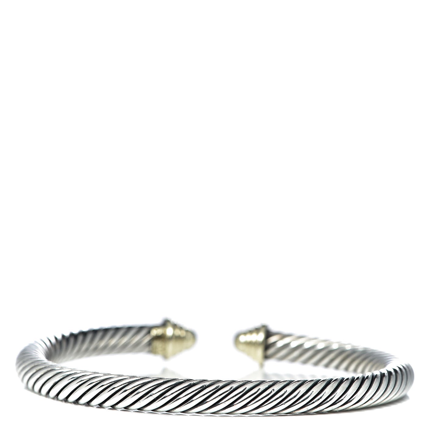 Sterling Silver 14K Yellow Gold 5mm Cable Classics Bracelet