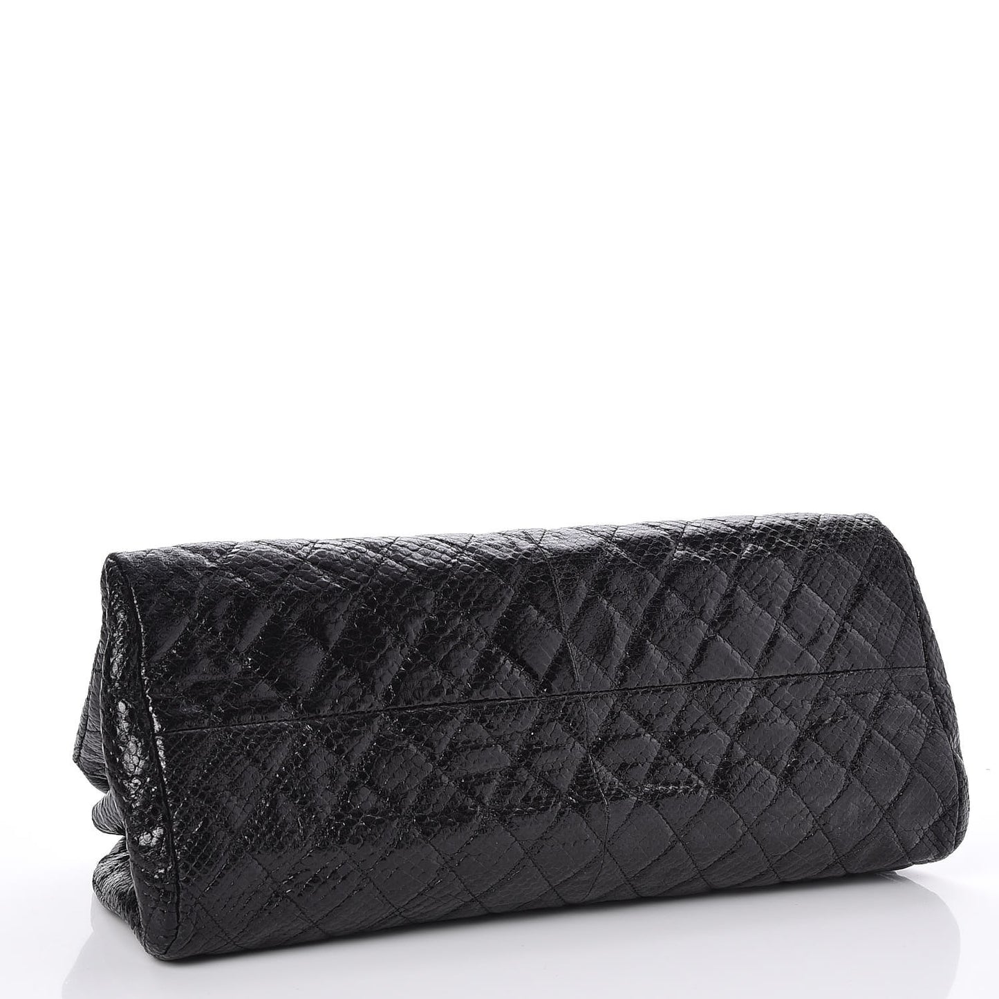 Lizard Quilted Medium Just Mademoiselle Bowling Bag Black