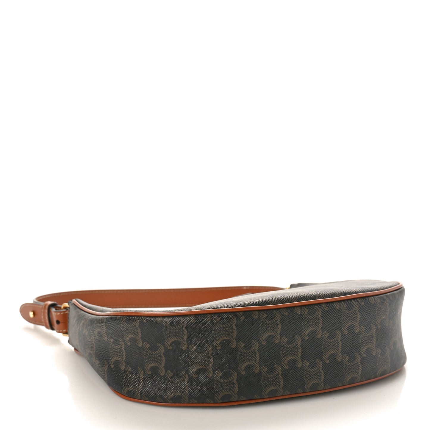 Triomphe Canvas Calfskin Ava Shoulder Bag Tan