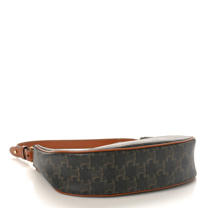 Celine Triomphe Canvas Calfskin Ava Shoulder Bag Tan 4 of 9