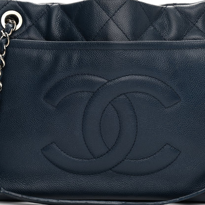Chanel Caviar Timeless CC Soft Tote Navy Blue 8 of 13