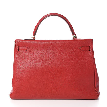 Hermes Chevre De Coromandel Kelly Retourne 35 Rouge Vif 2 of 32