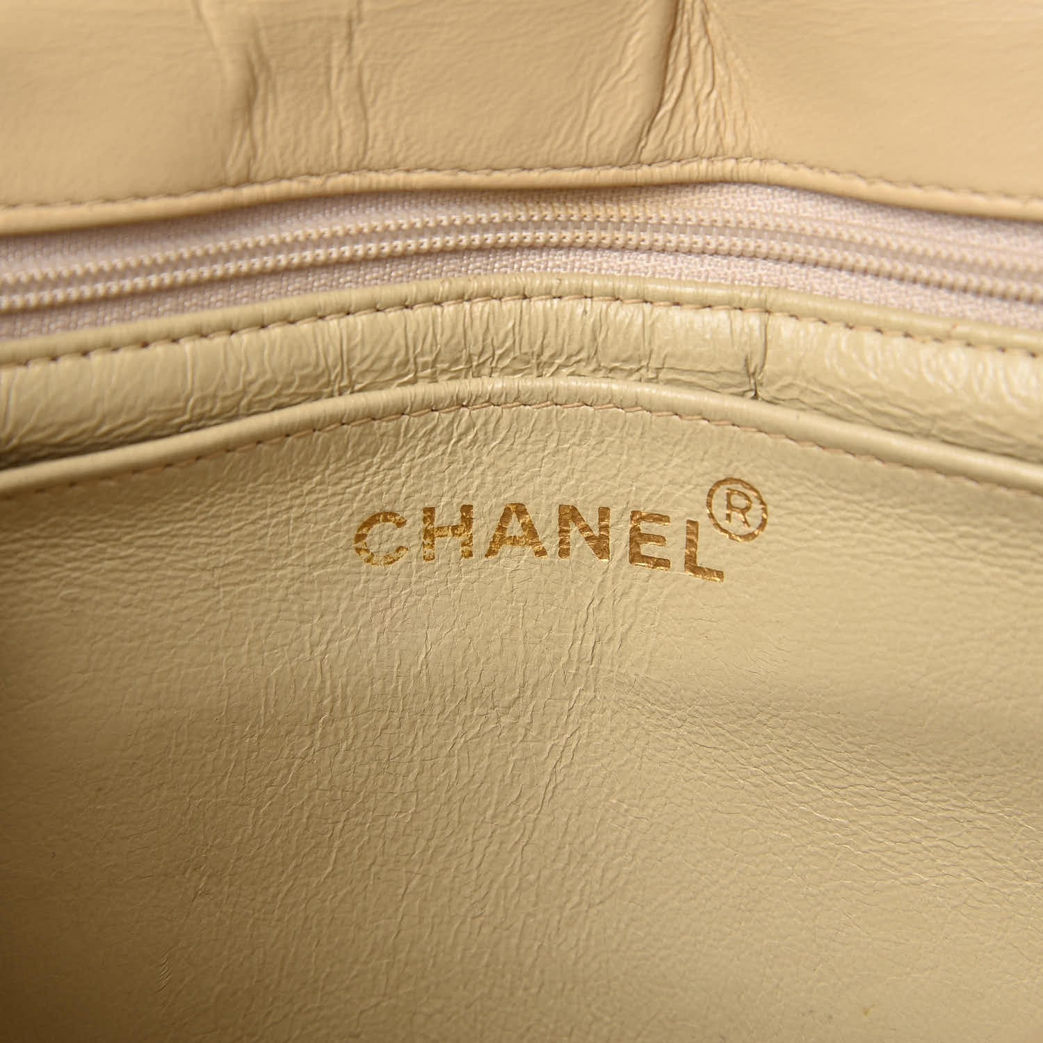 Chanel Lambskin Quilted CC Flap Beige 6 of 15