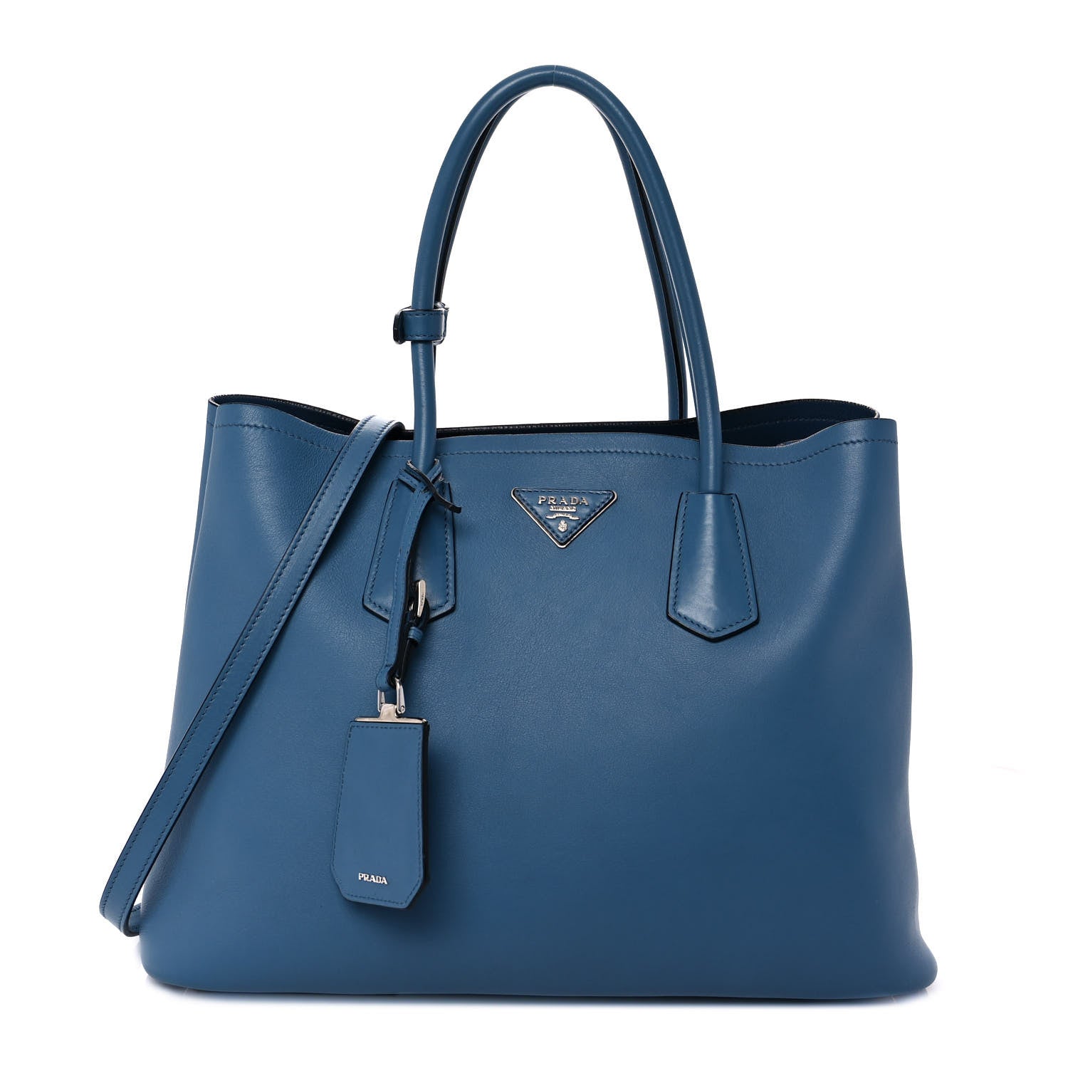 Prada City Calfskin Large Double Bag Avio 1 of 7