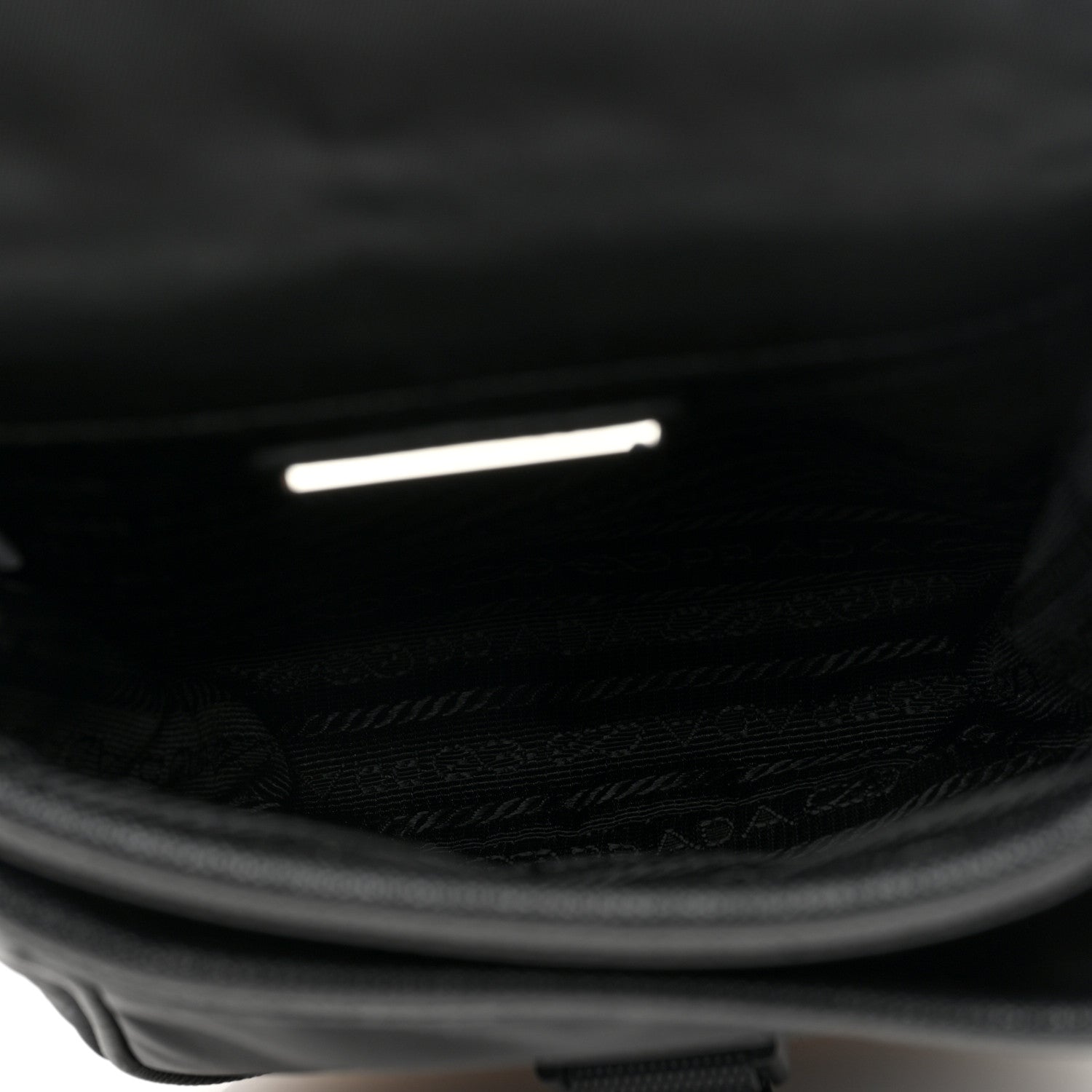 Prada Re-Nylon Saffiano Mini Pocket Single Snap Buckle Messenger Bag Black 5 of 10