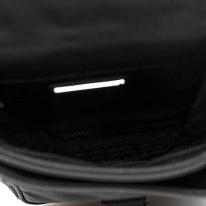 Prada Re-Nylon Saffiano Mini Pocket Single Snap Buckle Messenger Bag Black 5 of 10