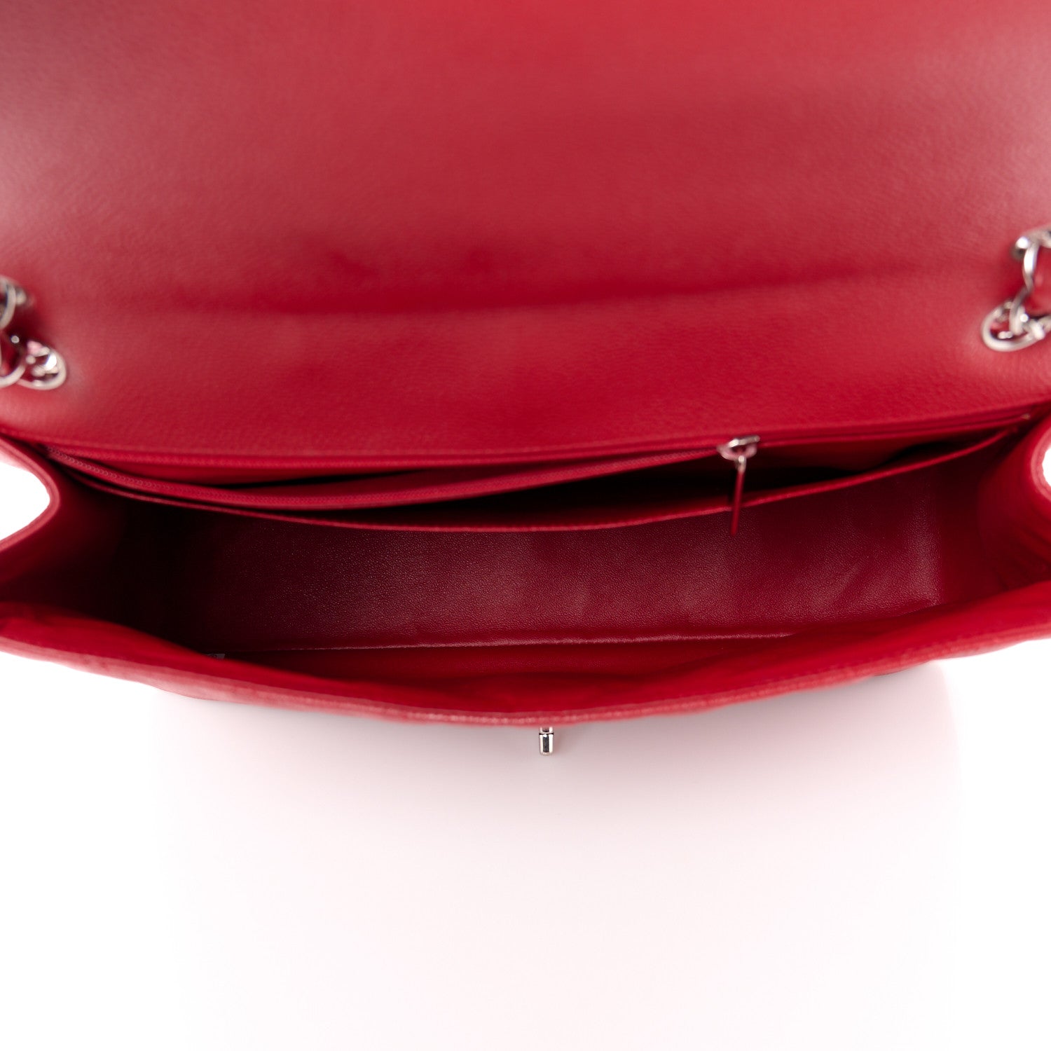 Chanel Caviar Quilted Maxi Single Flap Red 5 of 13