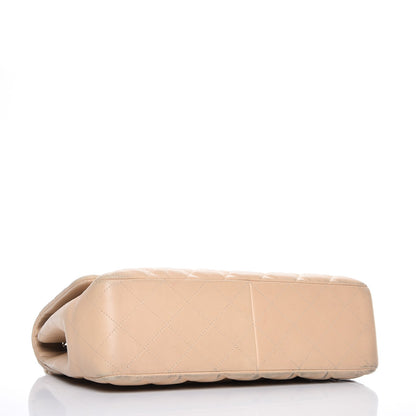 Chanel Lambskin Quilted Jumbo Single Flap Beige 4 of 19