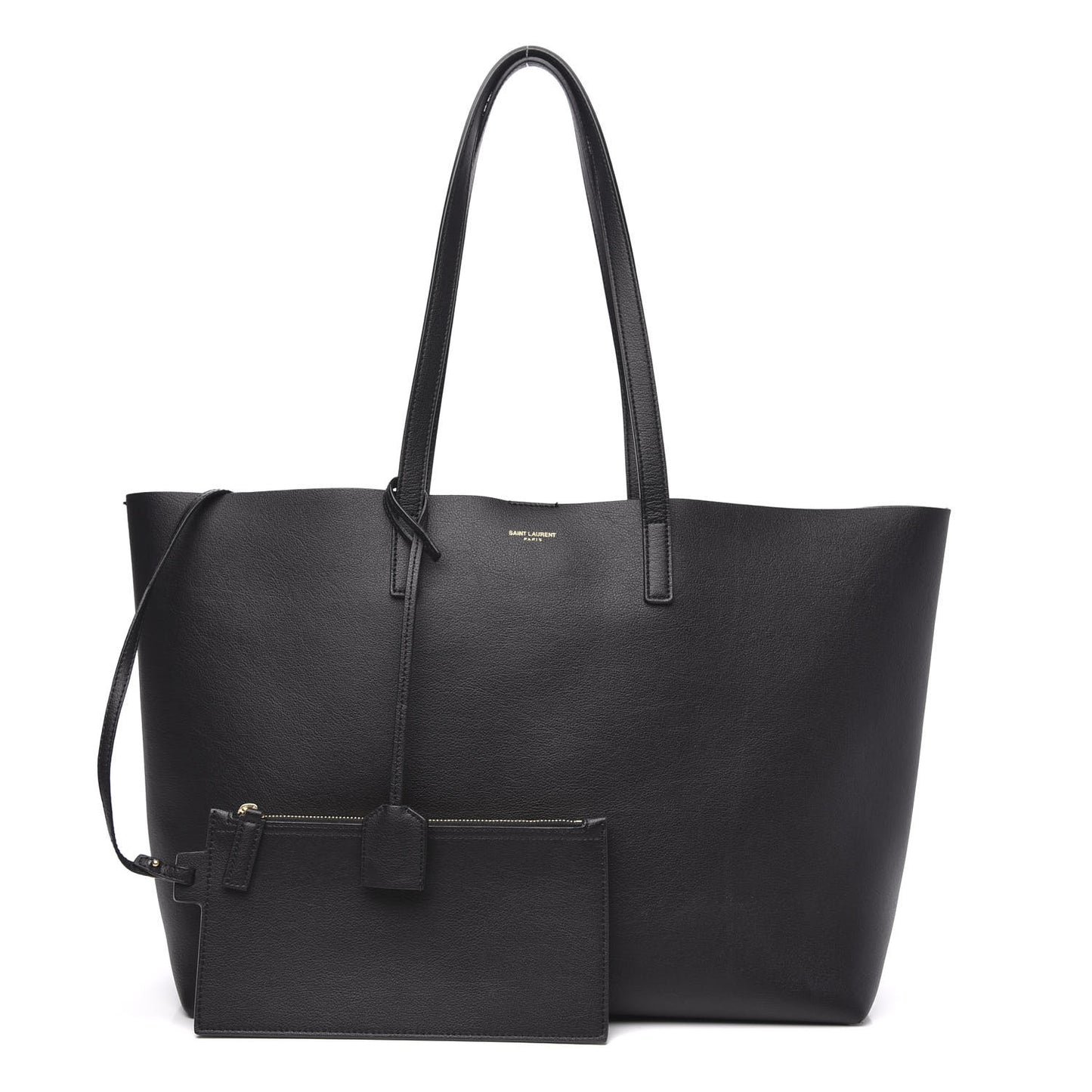 Calfskin Large Shopping Tote Black