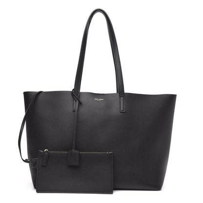 Saint Laurent Calfskin Large Shopping Tote Black 1 of 10
